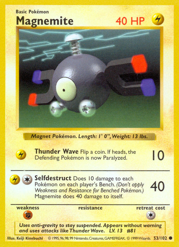 Base set Magnemite #53/102 shadowless